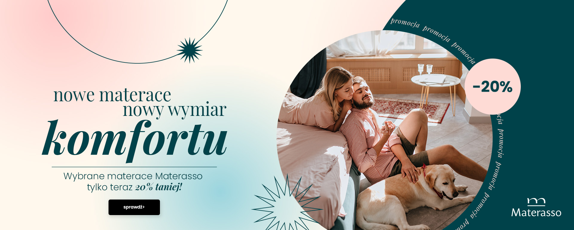 Nowe materace Materasso teraz 20% taniej Slide background